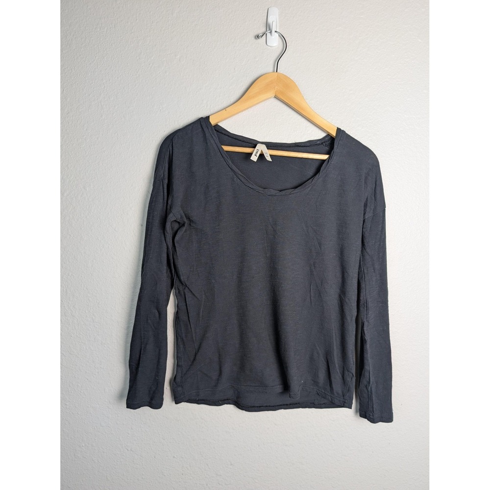 Pact T-Shirt Womens XS Gray Scoop Neck Long Sleeve Organic Cotton Jersey